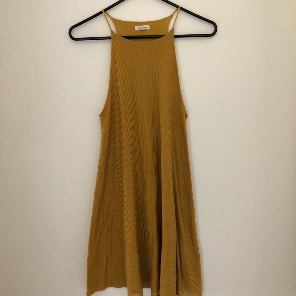 Mustard yellow drop dress